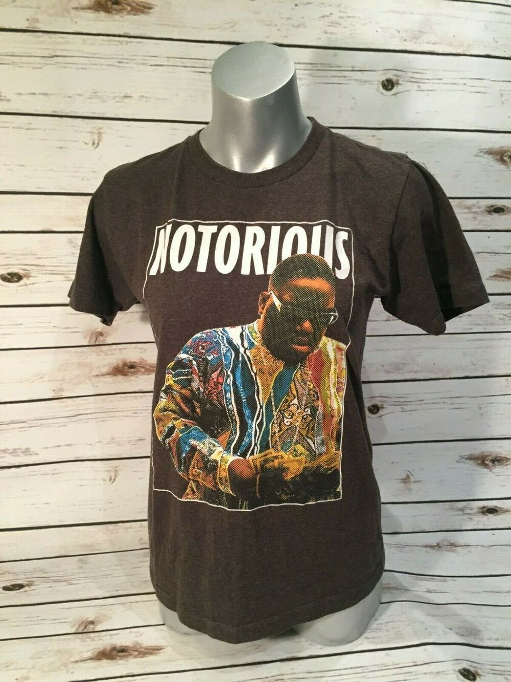 Notorious B.I.G. BIG Biggie Smalls King Rap Gangsta Rapper T-Shirt Cash Hand S